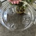 Jeanette BALTIMORE PEAR leaf design CLEAR glass Handled Cake Platter Vintage