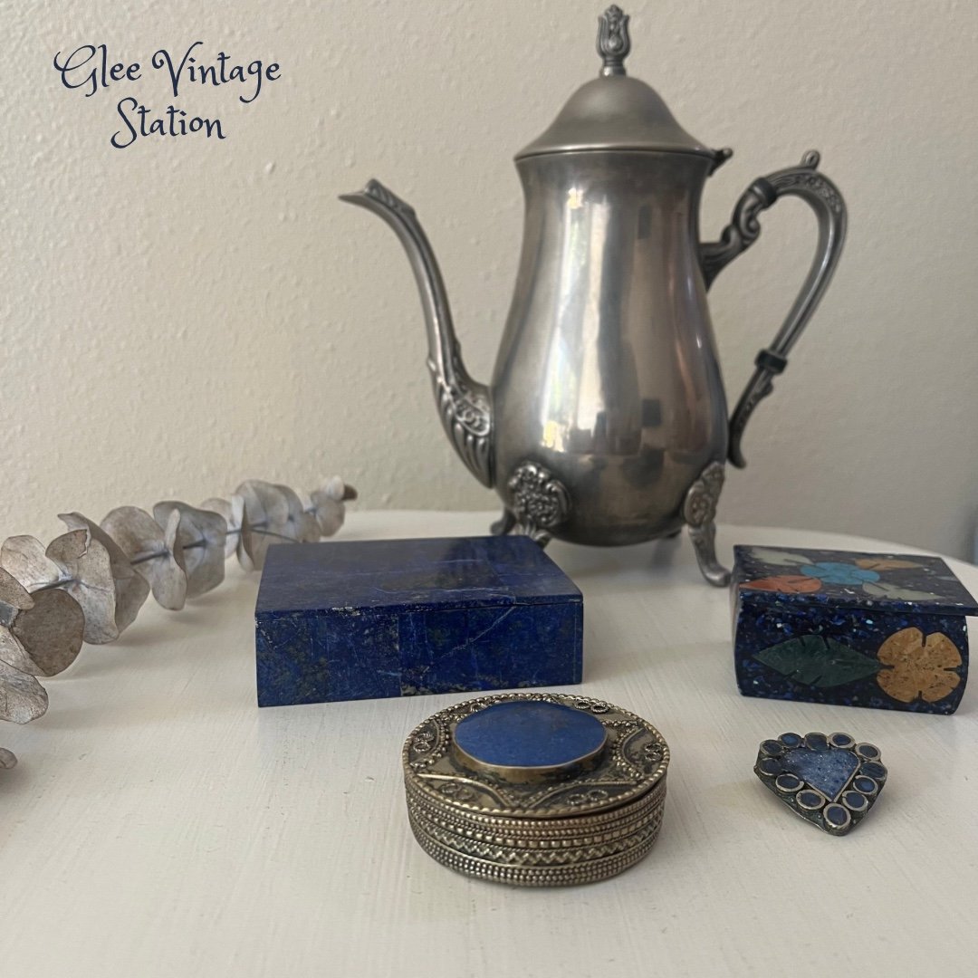 Lapis Lazuli Box Floral