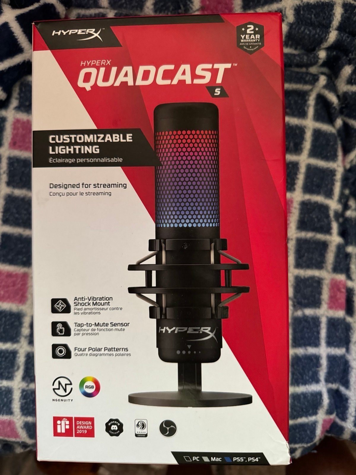 HyperX Quadcast s and Hyperx pop filter