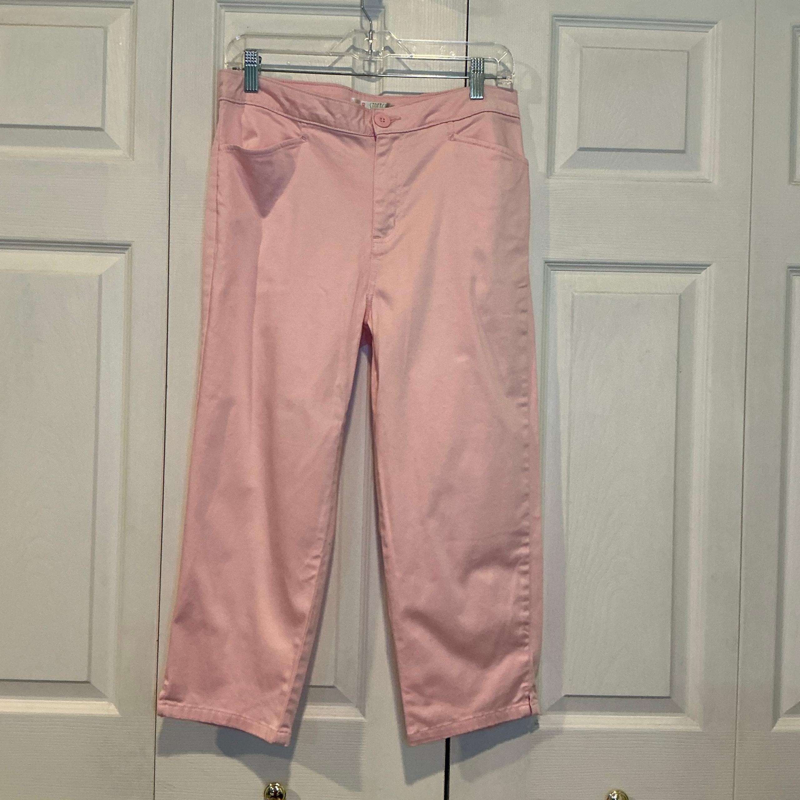 ☘️ Bill Blass Jeanswear Stretch Pink Capri Pants - Size 8