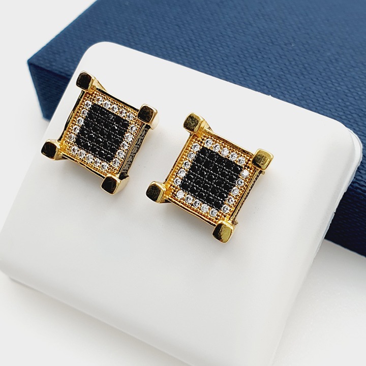 14K Gold Plated Cubic Zircon Earrings, EVBRS684
