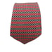 HERMÈS 816 EA Red Geometric Silk Tie FRANCE 58”/ 3.6 EC