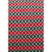HERMÈS 816 EA Red Geometric Silk Tie FRANCE 58”/ 3.6 EC