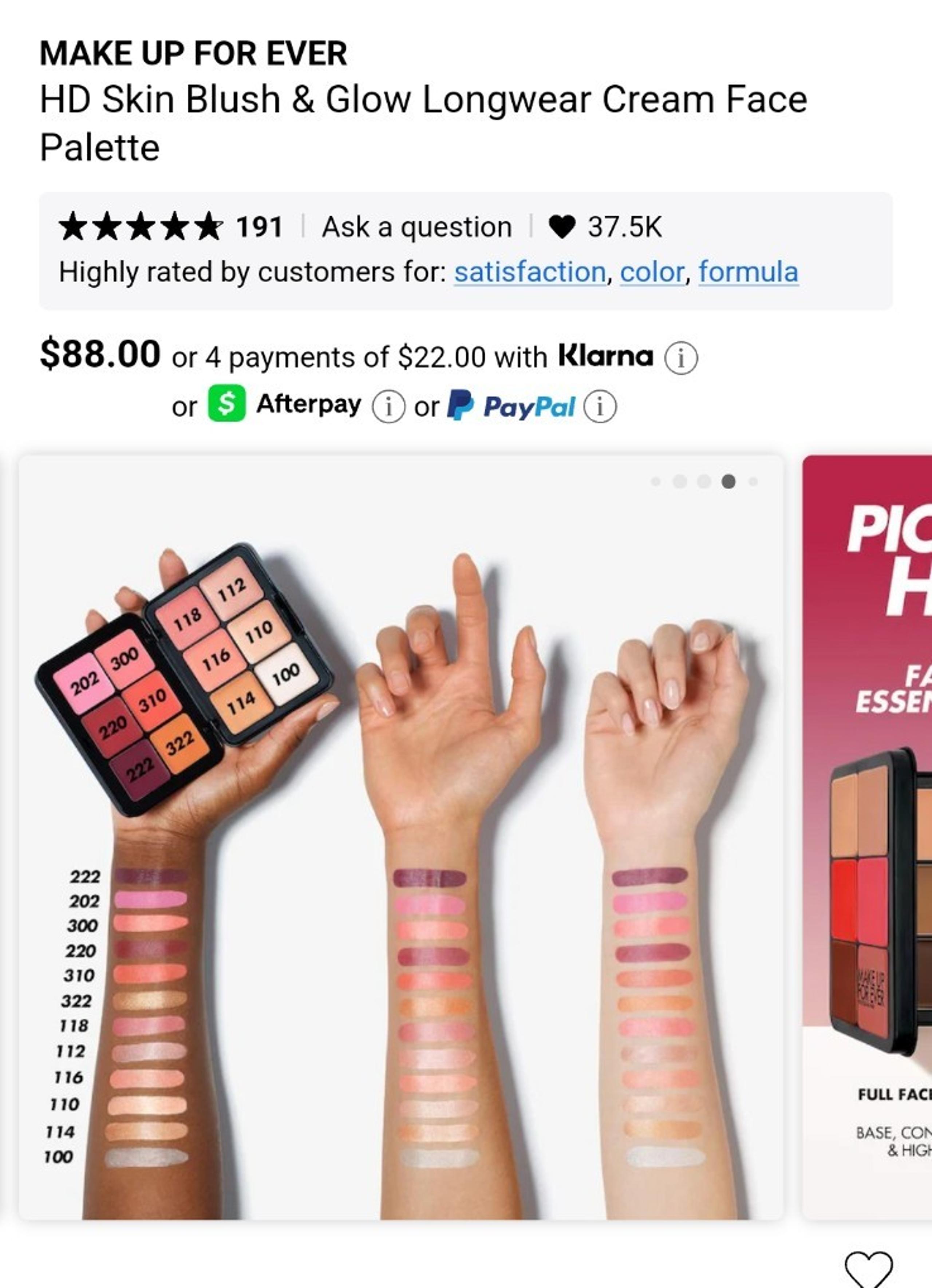 Makeup Forever HD Skin Blush & Glow Longwear Palette