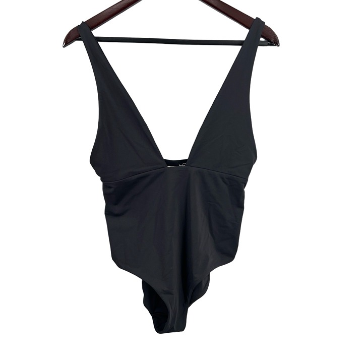Mara Hoffman Black One Piece Swimsuit Recycled Fabric Eco Friendly UPF50+ Size M