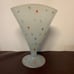 1930s White Opaque Beaumont Glass Floral Fan Vase, England