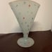 1930s White Opaque Beaumont Glass Floral Fan Vase, England
