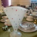 1930s White Opaque Beaumont Glass Floral Fan Vase, England
