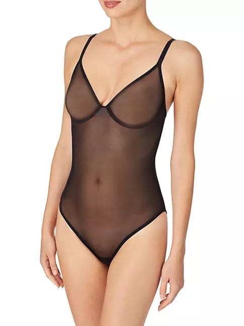 Le Mystere Modern Mesh Bodysuit Shell Size 32B