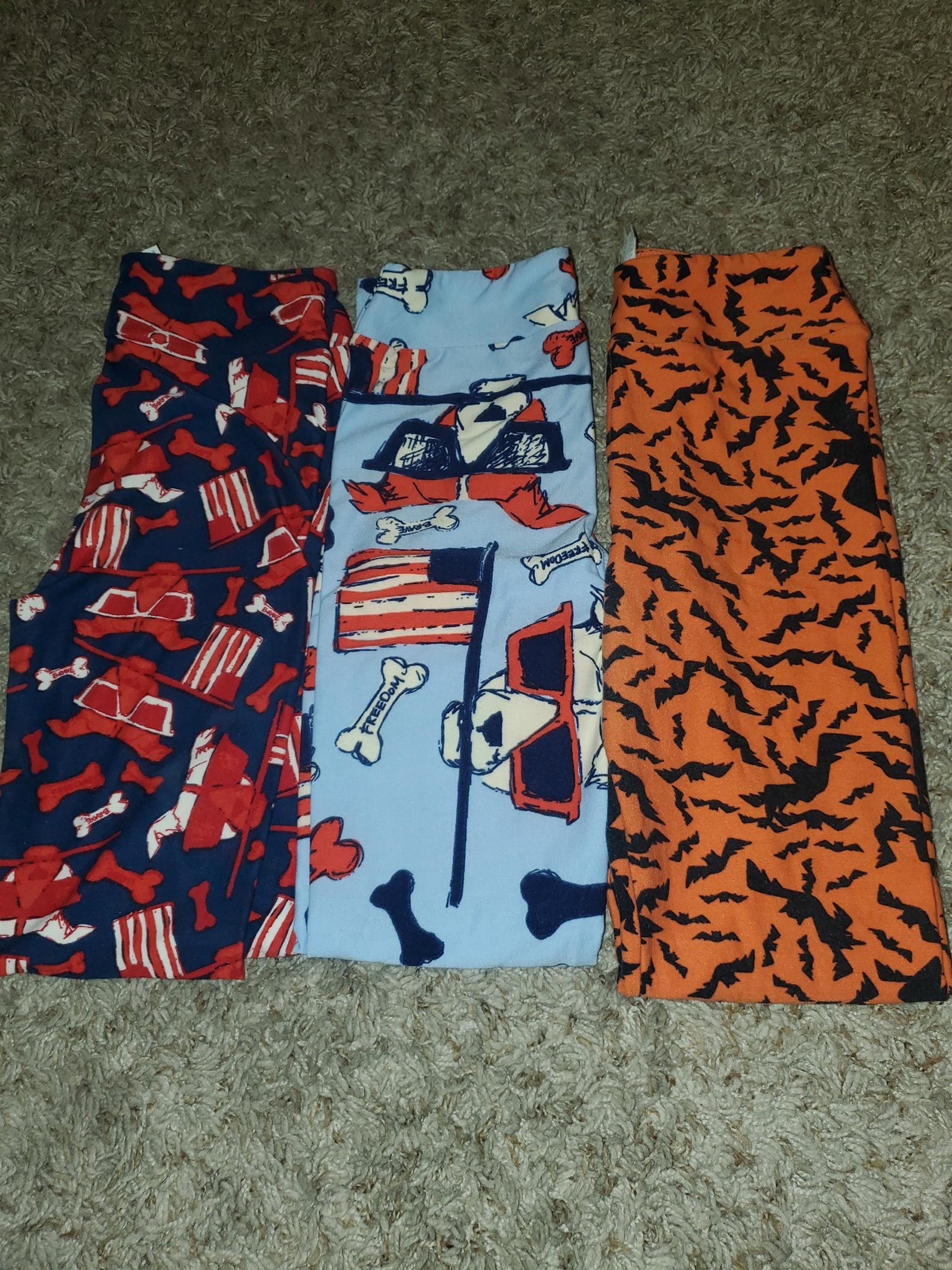 LuLaRoe leggings youth l xl dog Halloween bat