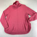 MARLED REUNITED Womens XL Pink Knit Split Side Long Sleeve Mock Neck Sweater