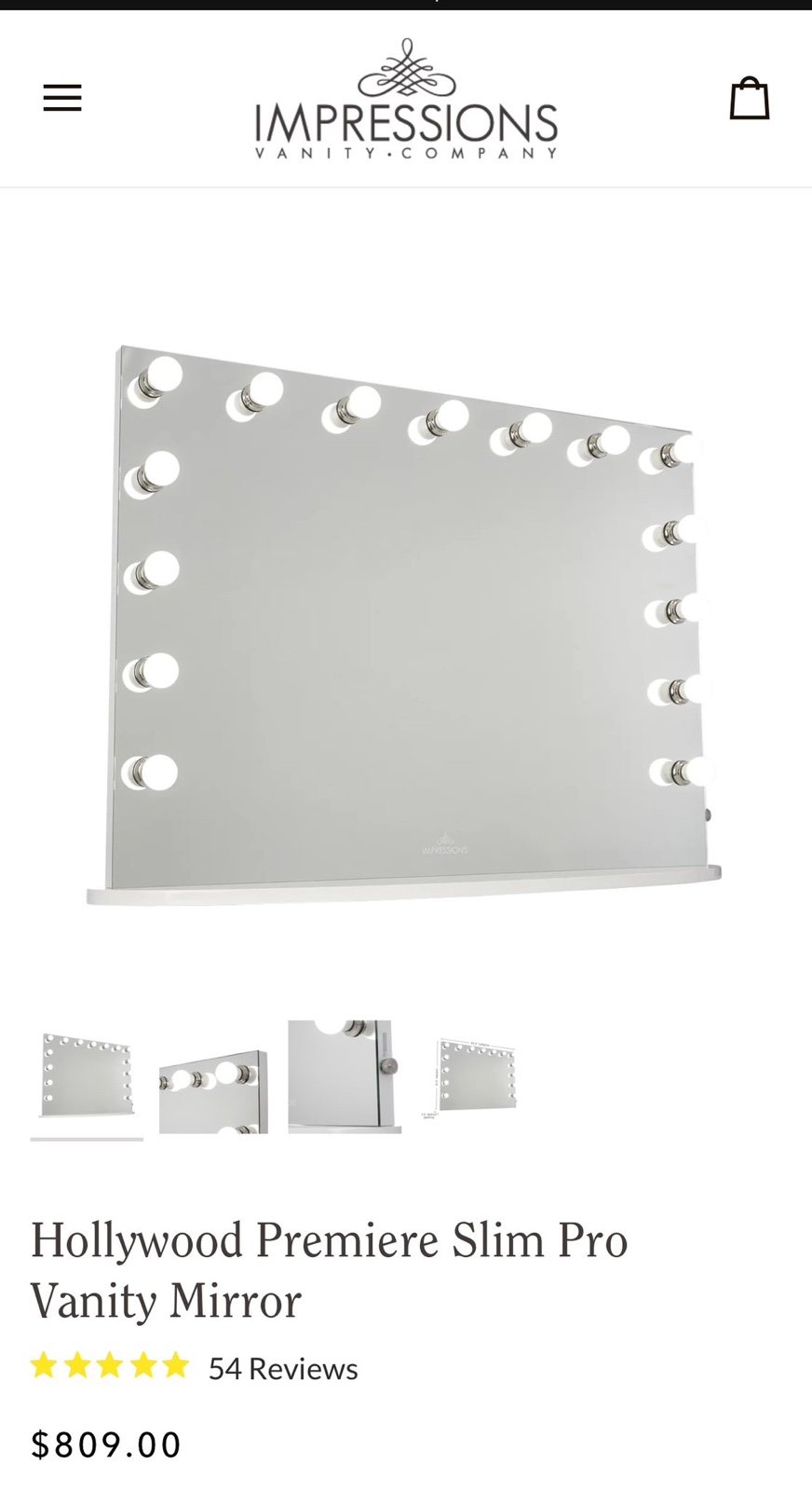 Impression vanity mirror