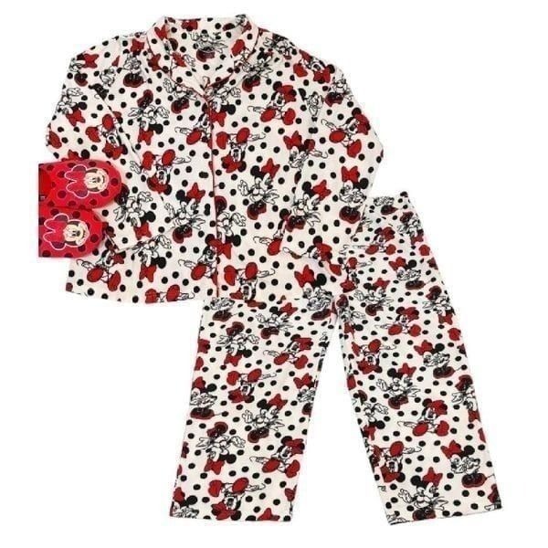Disney Y2K Minnie Mouse Fleece Long Sleeve Pajama Pant Set PlusSize 2X