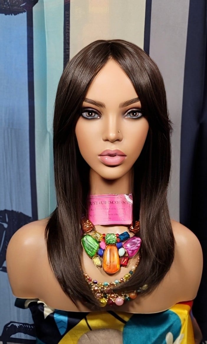 Sexy Brown wispy bangs adjustable wig