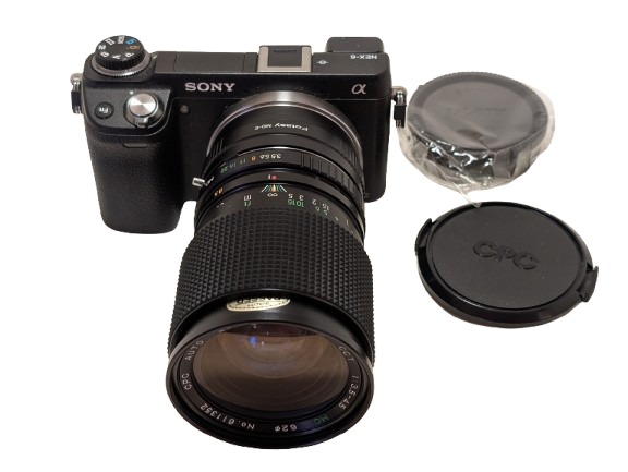 Sony E adapted CPC CCT 25-85mm Zoom Lens