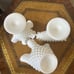 Lot Of 3 Vintage Fenton Hobnail Milk Glass Ruffled Handkerchief Vases 6” 6.5”