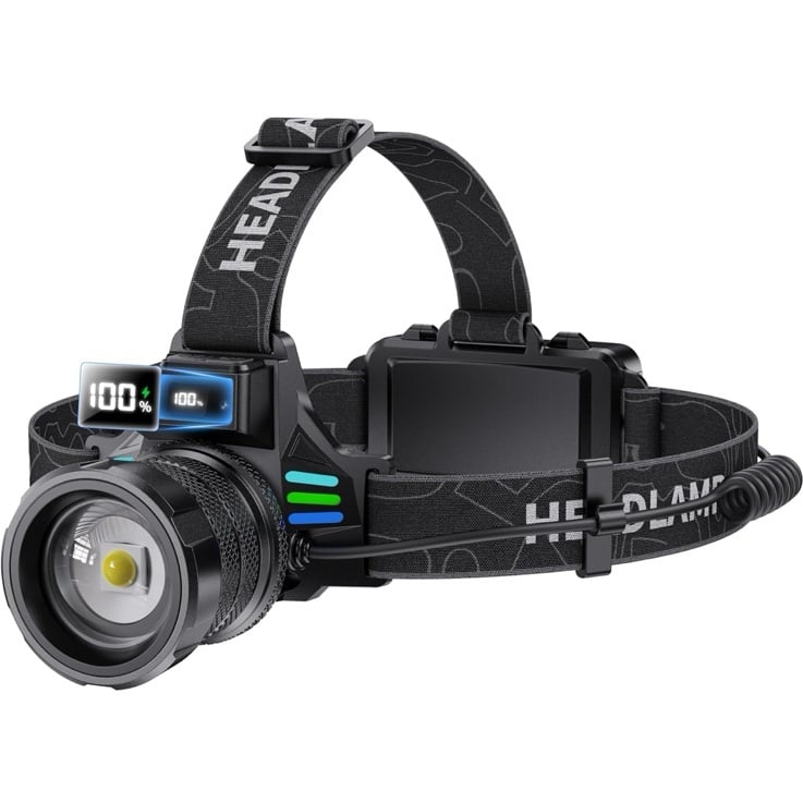 Headlamp Rechargeable 50000 Lumens Super Bright LED Head Lamp for Adults Battery