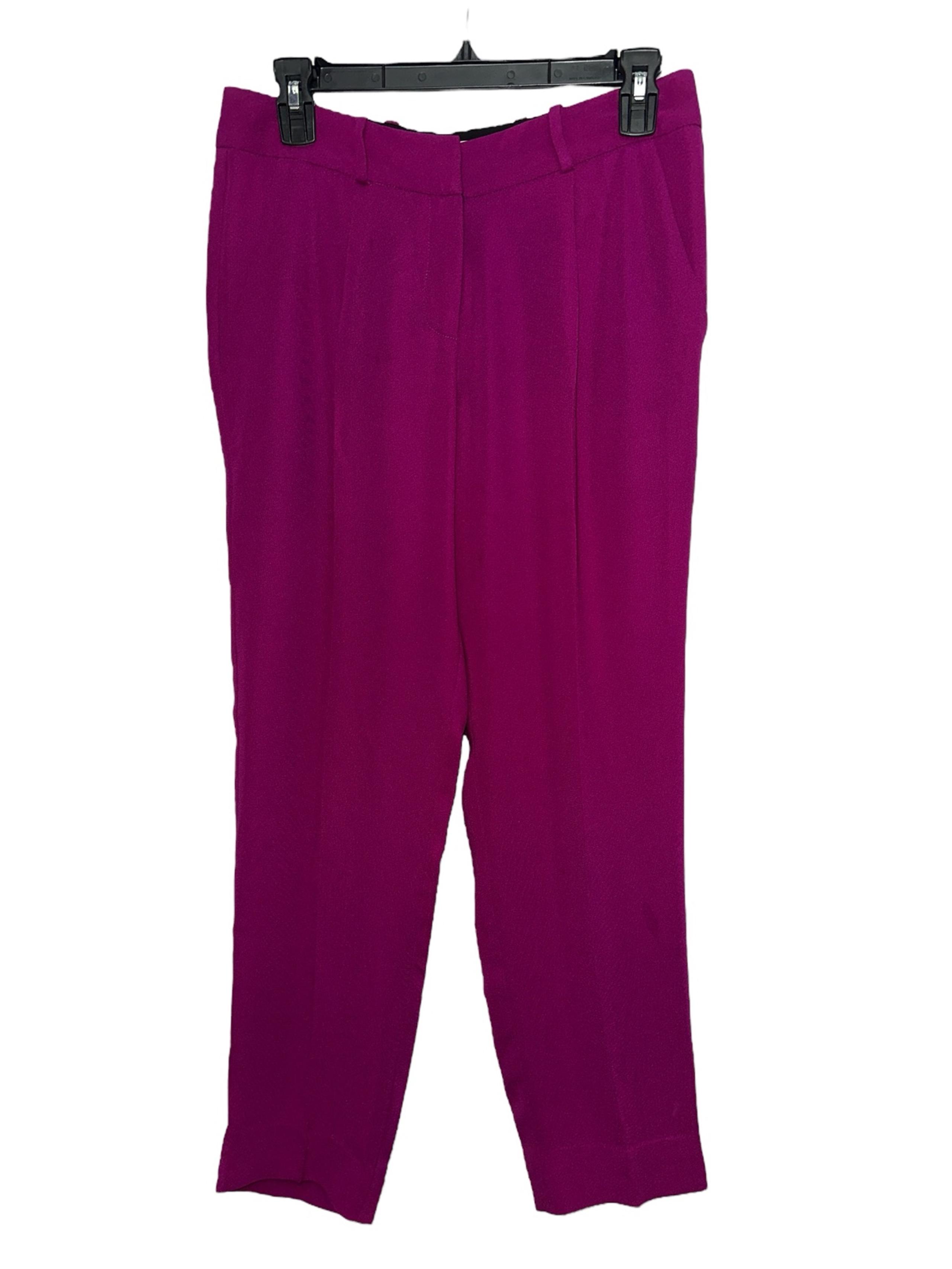 Diane Von Furstenberg Jacques Cady Crepe Pants Size 2 Fuschia Career Dress Pants