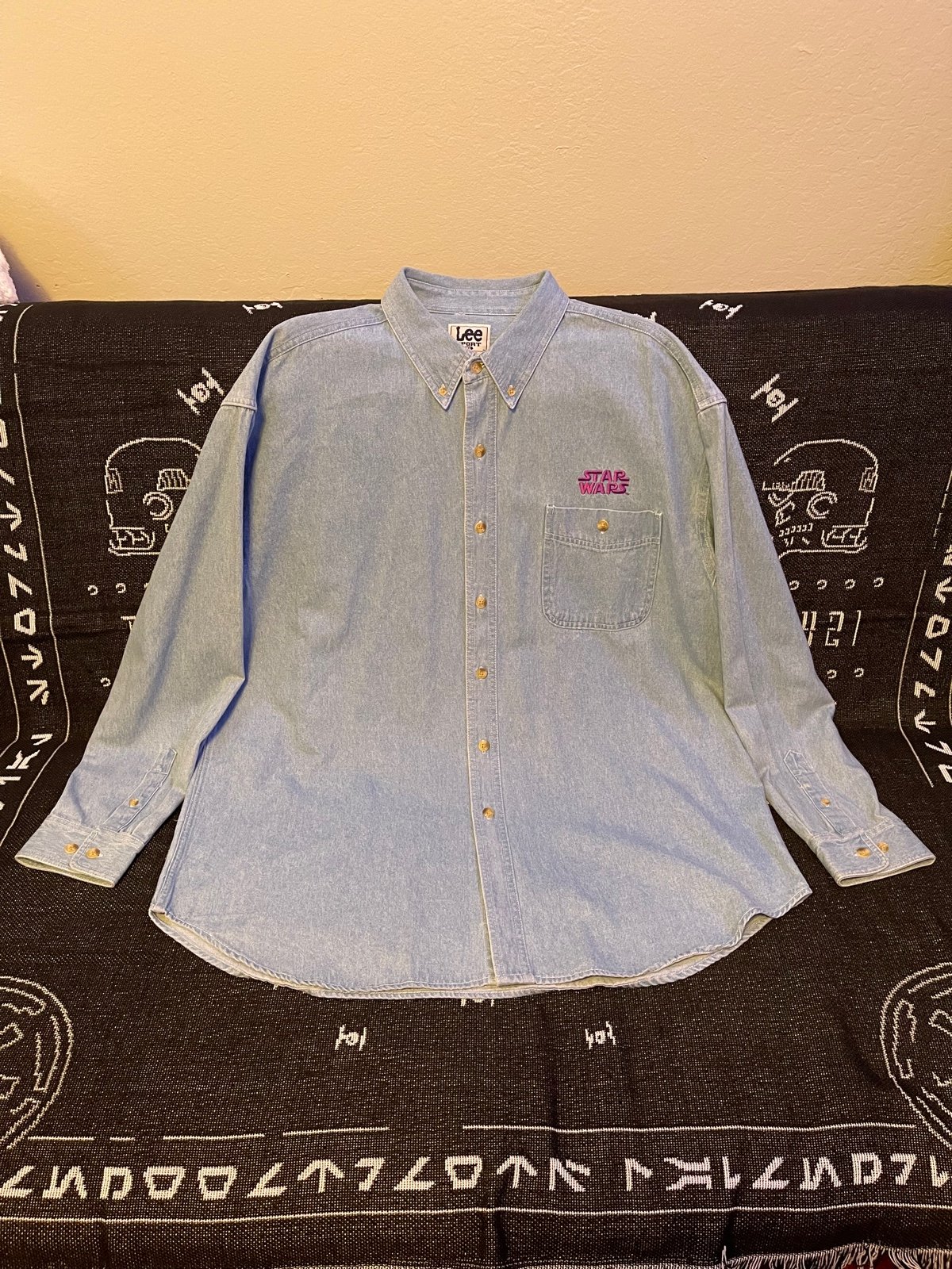 Vintage Lee Sport Star Wars Darth Maul Qui-Gon Jinn Obi-Wan Kenobi jean Shirt