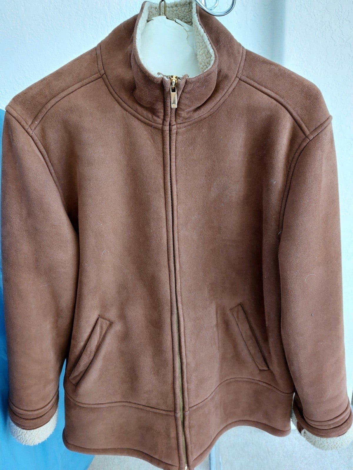 Vintage Ralph Lauren faux suede cocoa brown coat