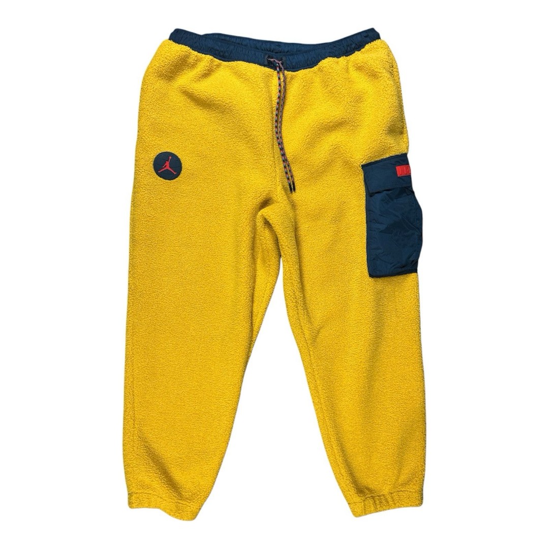 Men’s 2XL Jordan Essential Mountainside Statement Fleece Sherpa Yellow Joggers