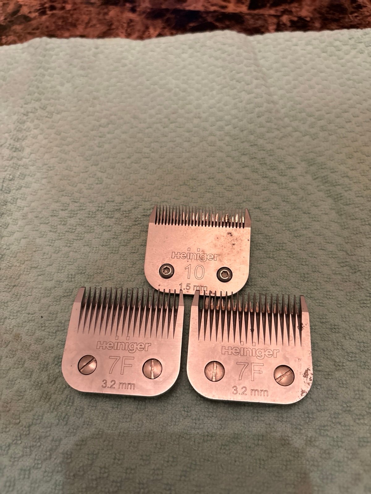 3 heiniger pet grooming blades