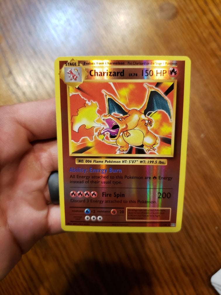reverse holo charizard!! MINT 9/10 PSA