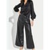 NEW NWT Generation Love Genesis Vegan Leather Belted Wide Leg Trousers size 4