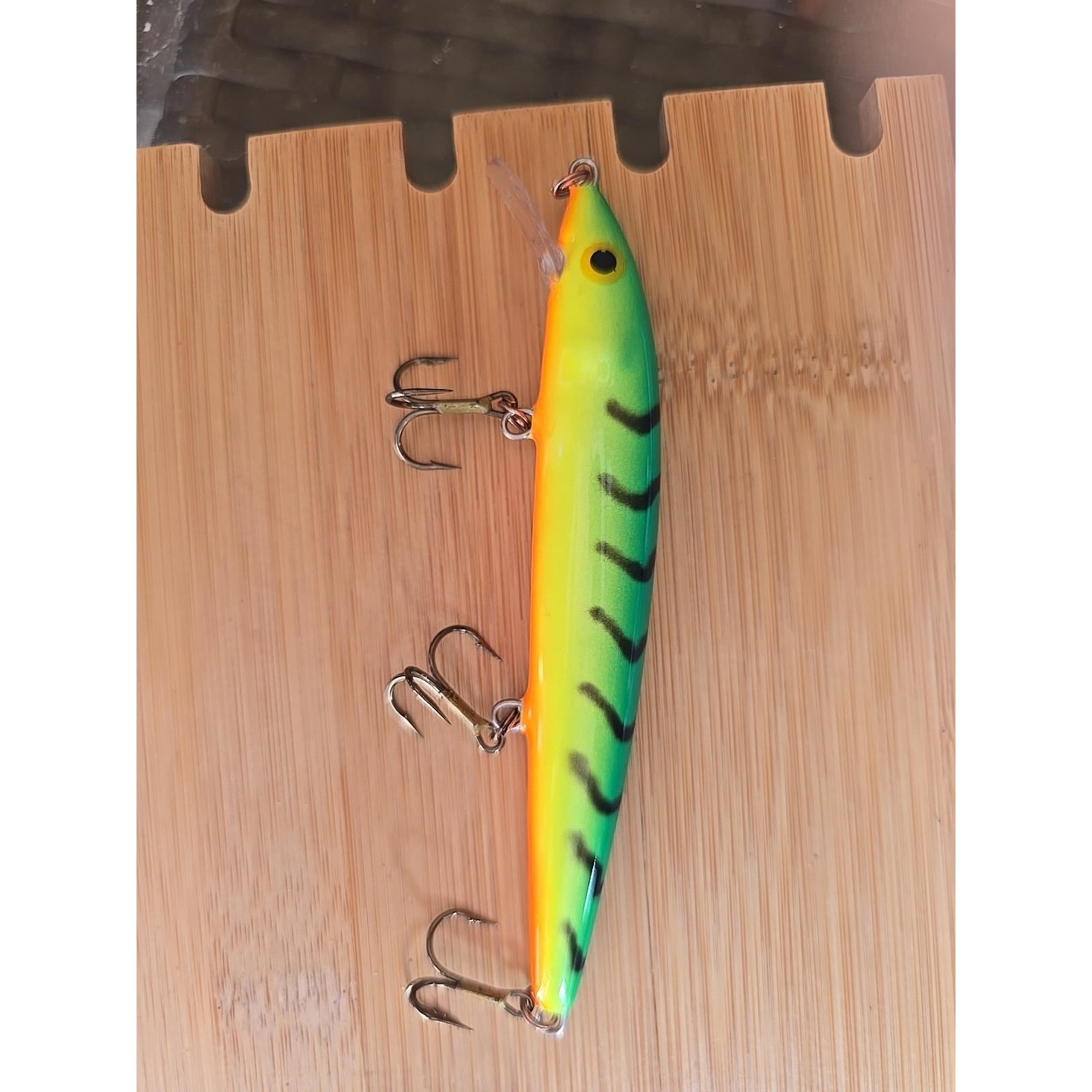 B19 Husky Jerk HJ14 Fire Tiger Brand Never Used Green Orange - Rapala