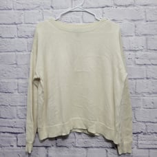 Eileen Fisher NWT Ivory Sweater Sz S/P Roundneck Top Tencel Organic Cotton Silk