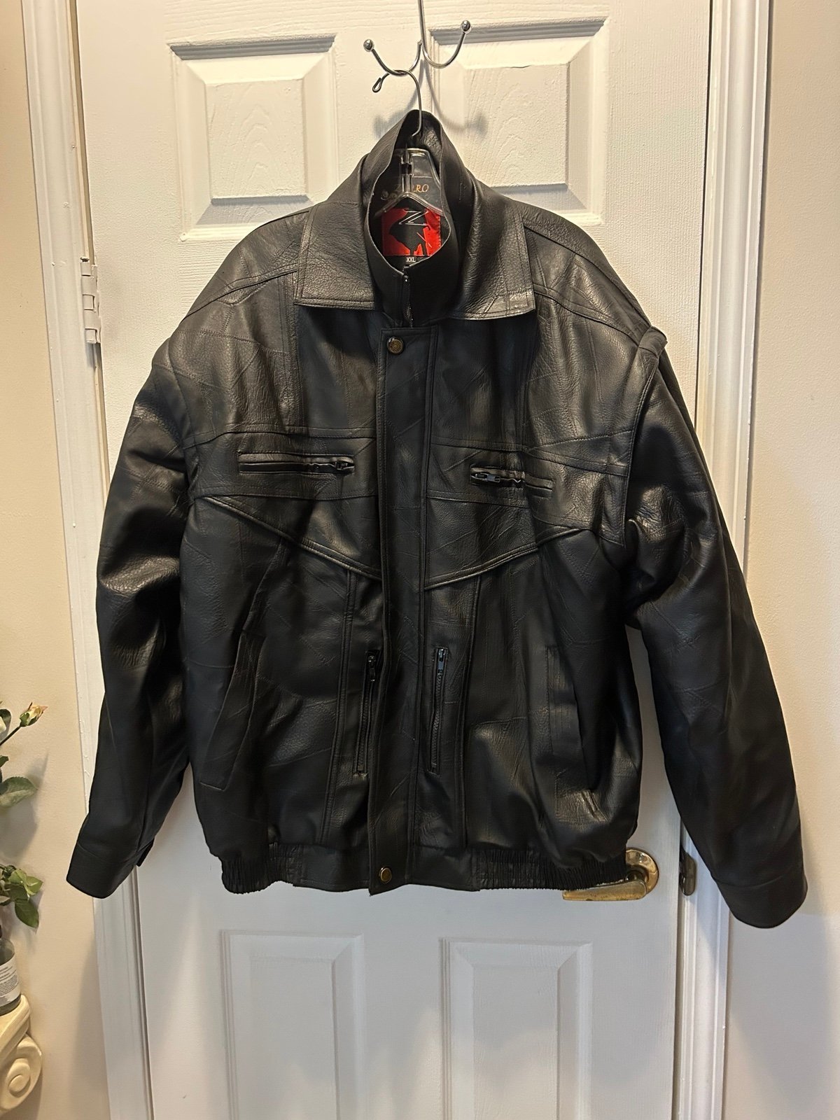 Heavy Zorro leather jacket vintage xxl
