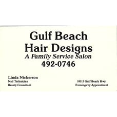 Gulf Beach Hair Designs Linda Nickerson Vintage Business Card SD9-B8