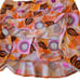 TZU TZU Womens Orange Mixed Floral Ruffle Border Golf Skort Large