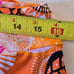 TZU TZU Womens Orange Mixed Floral Ruffle Border Golf Skort Large