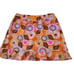 TZU TZU Womens Orange Mixed Floral Ruffle Border Golf Skort Large