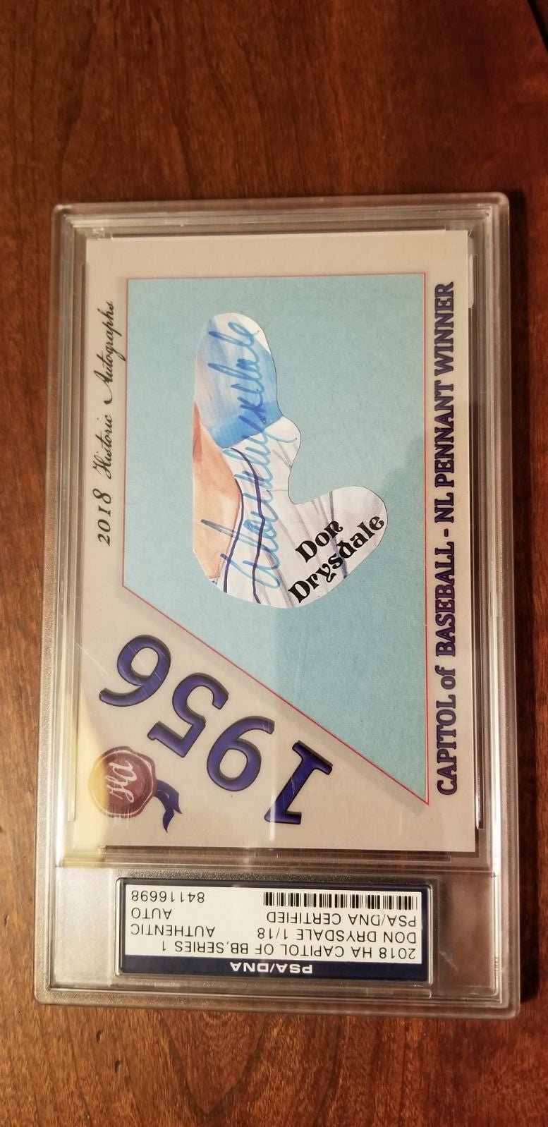Don Drysdale Autographed Card PSA/DNA slabbed