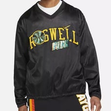 Nike Roswell Rayguns Basketball Top Long Sleeve Warm-Up Black Gold Men’s Sz L