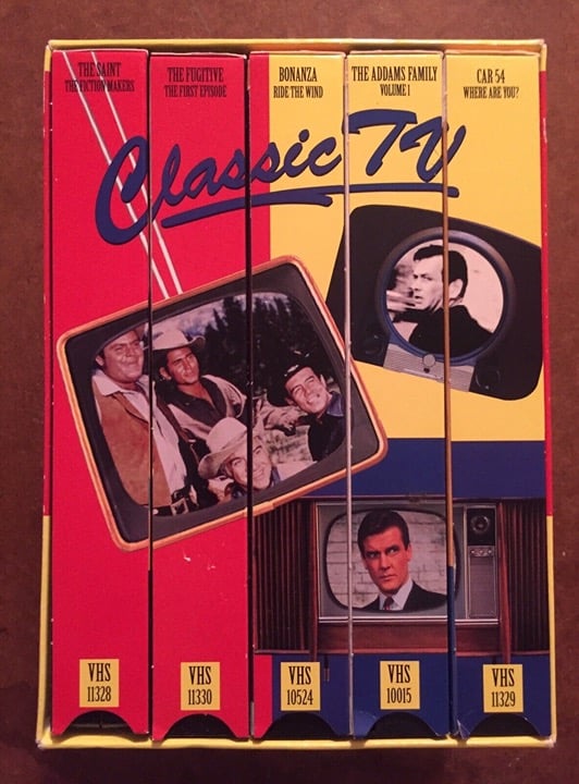 Classic TV 5 VHS Set The Saint The Fugitive Bonanza Addams Family Car 54