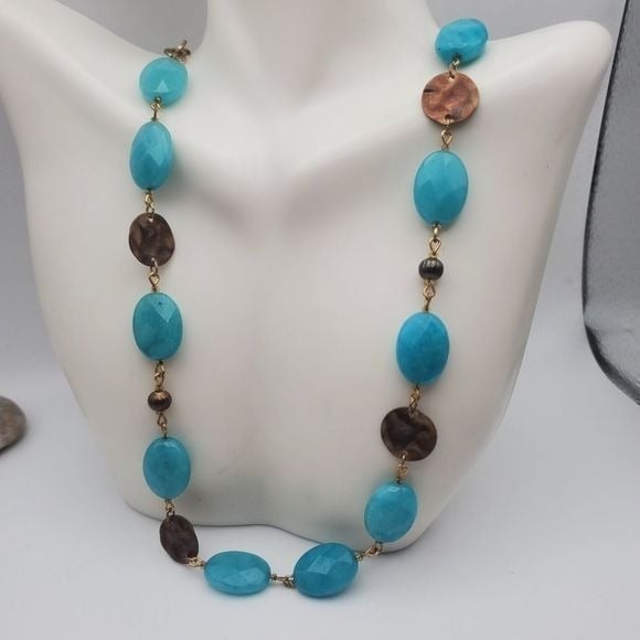 Southwestern dream copper disc necklace