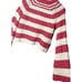 Pilcro Bell-Sleeve Henley Sweater Red Stripe Size Small