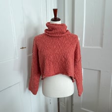 Free People Coral Turtleneck Sweater