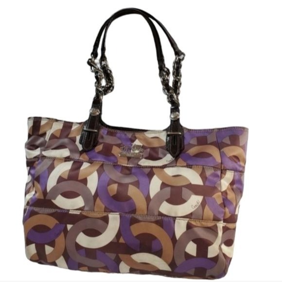 Coach Bag Madison Graphic East West Tote Handbag Purse Shoulder WOMEN'S WOMAN'S