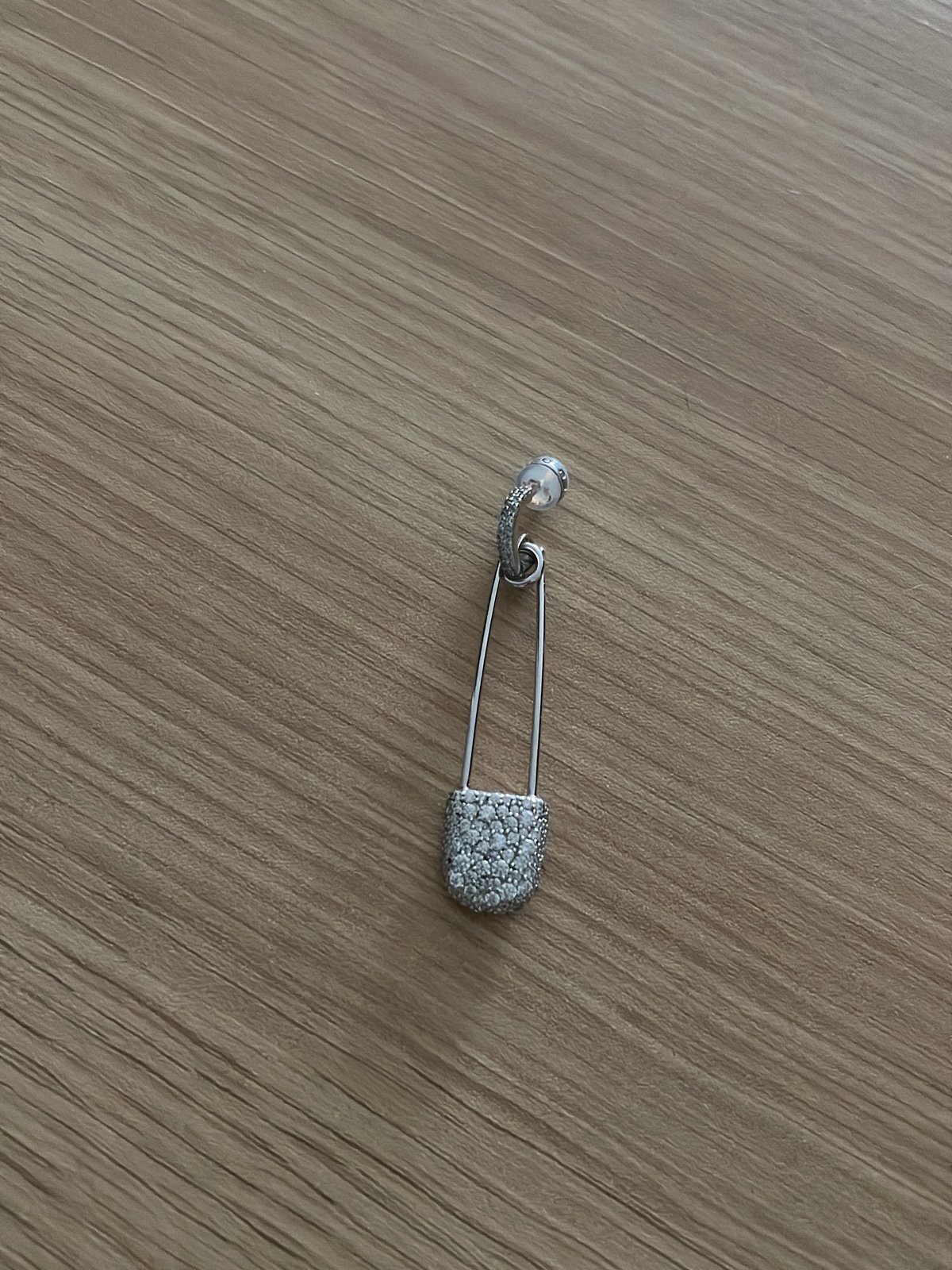 APM monaco safety pin earring with hoop
