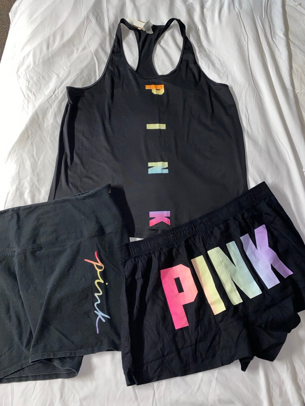 Victoria’s Secret PINK matching Tank Top and Shorts Set NWT