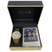 Jessica Carlyle Women's Analog Gold Strap Watch with earrings and Necklace