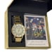 Jessica Carlyle Women's Analog Gold Strap Watch with earrings and Necklace