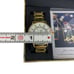 Jessica Carlyle Women's Analog Gold Strap Watch with earrings and Necklace
