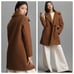 NVLT Flat Bouclé Double-Breasted Overcoat Cognac