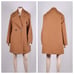 NVLT Flat Bouclé Double-Breasted Overcoat Cognac