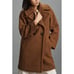 NVLT Flat Bouclé Double-Breasted Overcoat Cognac